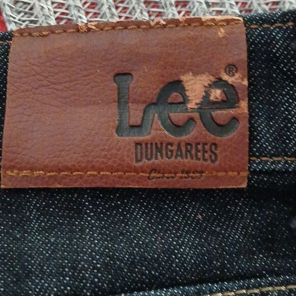 Lee Dungarees Relaxed Straight Sure to Fit Adjustable Waistband Dark Wash Sz 16 - Picture 8 of 10